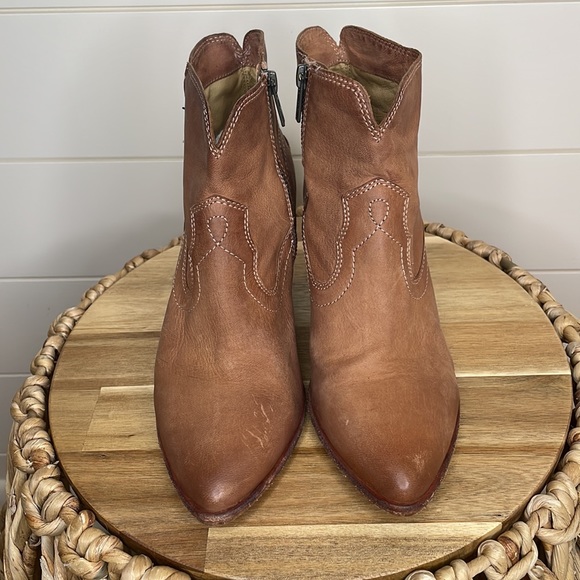 Frye Distressed Leather Booties - Picture 3 of 8
